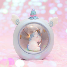 Load image into Gallery viewer, Novelty 2018 Mini Night Light Unicorn Home Decoration LED Desk Lamp Cute Children's Gift Starry Angel Table Lightings