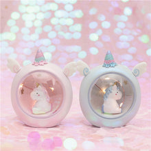 Load image into Gallery viewer, Novelty 2018 Mini Night Light Unicorn Home Decoration LED Desk Lamp Cute Children's Gift Starry Angel Table Lightings