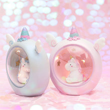 Load image into Gallery viewer, Novelty 2018 Mini Night Light Unicorn Home Decoration LED Desk Lamp Cute Children's Gift Starry Angel Table Lightings