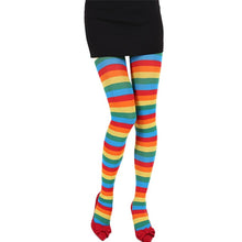 Load image into Gallery viewer, Women Stripe Print Long Tube Knee Socks Fancy Dress Party Funny Dress Up Props
