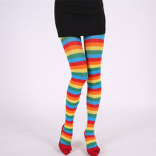 Load image into Gallery viewer, Women Stripe Print Long Tube Knee Socks Fancy Dress Party Funny Dress Up Props