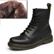 Load image into Gallery viewer, QUANZIXUAN Genuine Leather Women Boots Ankle Boots Female Autumn Winter Shoes Woman Couple Motorcycle Boots Women Ankle Boots