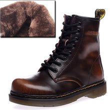 Load image into Gallery viewer, QUANZIXUAN Genuine Leather Women Boots Ankle Boots Female Autumn Winter Shoes Woman Couple Motorcycle Boots Women Ankle Boots
